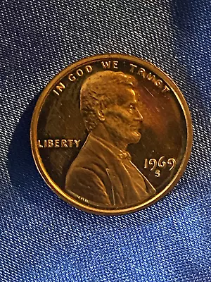 1969 S Ddo Lincoln Cent (proof-like) Mirror Finish (poor Mans 1969 S Double Die) • $325