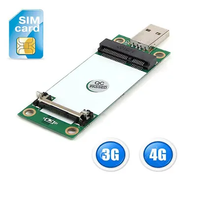 Mini PCI-e Wireless To USB Adapter Card With SIM Card Slot For 3G 4G WWAN Module • $11.90