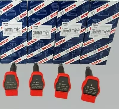 $110.48 • Buy 4x NEW OEM VW Touareg Audi A4 S5 R8 A8 4.2 FSI Bosch Red Top Ignition Coil Packs