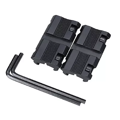 2PCs Dovetail 11mm To 20mm Weaver Picatinny Rail Adapter Scope Mount Base Snapin • $10.99