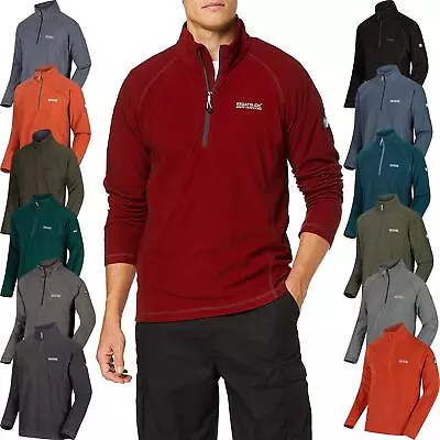 New Regatta Montes Mens Lightweight Half Zip Microfleece Anti Pill Fleece Jacket • £10.99