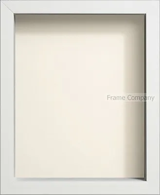 White 3D BOX FRAME Radcliffe Range Wooden Shadow Frames With Backing Card Choice • £28.71