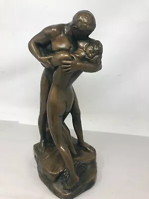 Alexander Backer Co Marwal Inc. Two Embracing Lovers Art Deco Chalkware  12x5x4 • $45