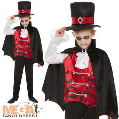 Vampire Bat Boys Fancy Dress Scary Dracula Vamp Halloween Kids Costume Outfit • £9.99