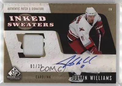 2006 SP Game Used Edition Inked Sweaters /25 Justin Williams #IS-JW Patch Auto • $75.29