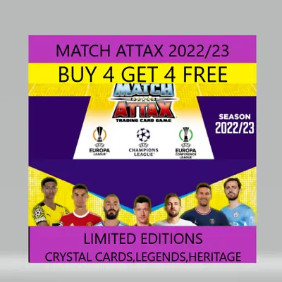 £1.25 • Buy Match Attax 2022/23 Limited Editions,crystal,heritage Legends  Buy 4 Get 4 Free