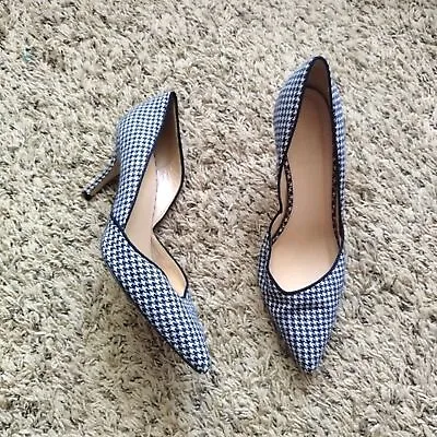 J Crew Collection Colette D'Orsay Pumps Houndstooth Wool 85 • $63