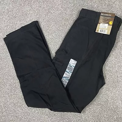 Carhartt Pants Mens 36x32 (33x32) Relaxed Fit Twill Utility Work B324 Black NWT • $29.95