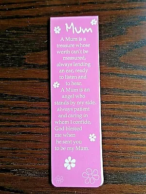 MUM Bookmark A Mum Is A Treasure NEW Gift Birthday PINK Magnetic Free Postage • £2.99