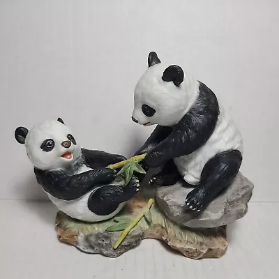 Vintage Maruri Precious Panda Tug Of War Figure 1992 Porcelain  Design PP-9203 • $25.50