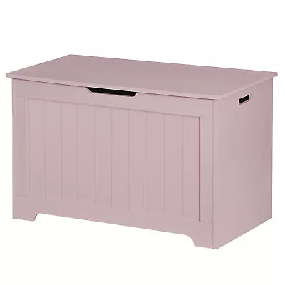 Toy Box Entryway Storage Rack Chest Bench W/2 Safety Hinge Organizer Pink • $60.58