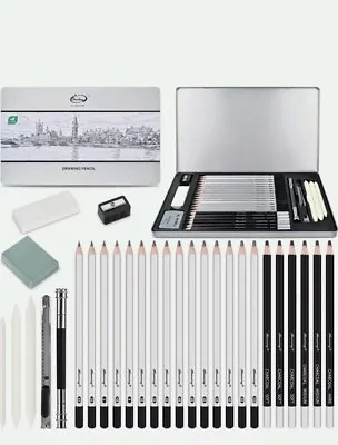 £9 • Buy Drawing, Sketching Graphite And Charcoal Artist Pencil Set X29 Piece. Art