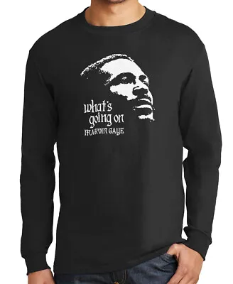 Marvin Gaye Whats Going On Long Sleeve T-Shirt Old School Jazz Music S-3XL Tee • $19.95