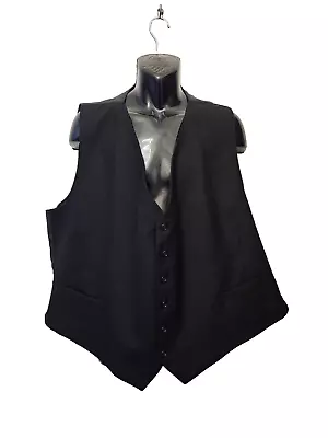 MAGEE Black Waistcoat Size 58 Wedding Occasion Masonic Pure New Wool • £29.99