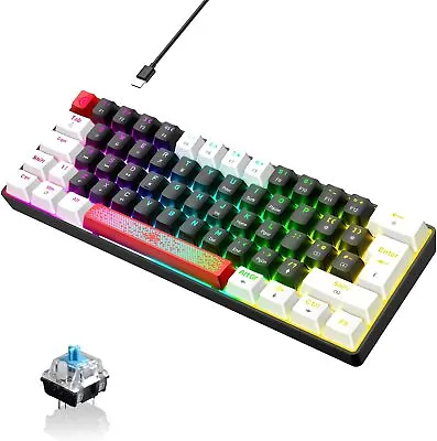 $38.89 • Buy AU Portable 60% Mechanical Gaming Keyboard RGB Type-C For PC Laptop Mac PS4 Xbox