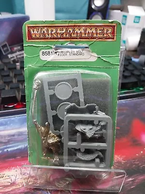 Chaos Dwarfs Hobgoblin Wolf Rider Standard Warhammer 8581H OOP Metal Blister • £48.25