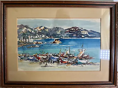 Acapulco Spain/Mexican Artist - J. Oates (1912-2005 ) W/C - 14  X 9 . Signed. • $155