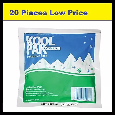 Koolpak Compact Instant Ice Packs Small Sports Injury Pain Relief Sleeve Cover • £10.99