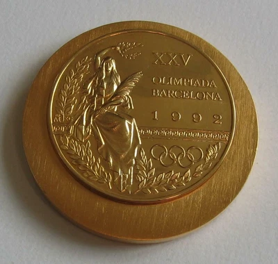 $7500 • Buy Gold First Place Winner's Medal Barcelona 1992 Olympic Games Final Proof XR