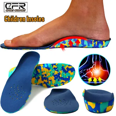 £6.49 • Buy EVA Arch Support Insoles Orthotic Orthopedic Shoe Inserts For Kids Children CFR