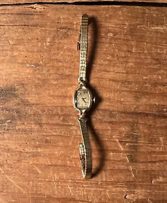 Vintage Bulova 5AC 17j 1940s Ladies Watch W/ 10k GF Case. Running.  • $25