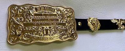 Elvis Style Gold Las Vegas Buckle Belt Model 3 You Can Not Buy This Anywhere Els • $155.57