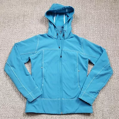 MARMOT Jacket Womens XS Blue Green Full Zip Hooded Minimalist Precip Rain Coat • $41.99