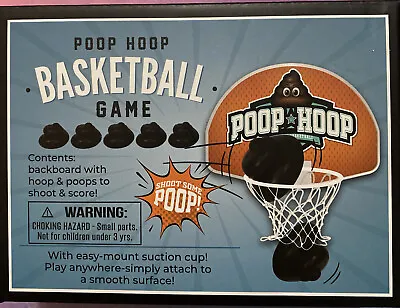 Poop Hoop Mini Basket Game SHOOT SOME POOP! NIB • $5.99