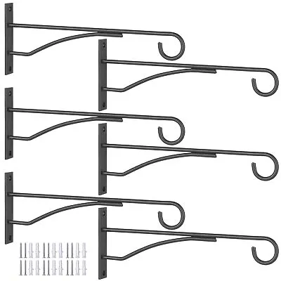8 Plant Hangers 6 Pack Hanging Plant Bracket For Wall Fence Porch Outdoor • $15.18