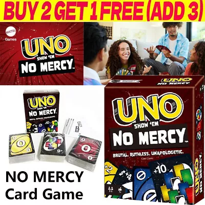 2X UNO Show Em No Mercy Card Game For Kids Adults  Family Night Parties & Tra • $10.69