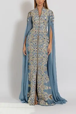 Sale!! Luxury Bedded Crystal Work Moroccan Dubai Kaftan Wedding Bridesmaid Dress • $210