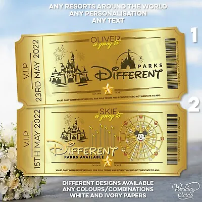 £4.09 • Buy Ticket Disneyland Paris Disney World Gold Universal Orlando Golden Florida Land