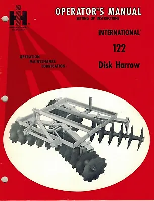 International122 3-point Hitch Disc Harrow Operator's Manual  • $28.95