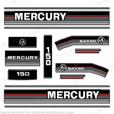 Fits Mercury 1989-1990 150hp Black Max Outboard Engine Decals • $99.95