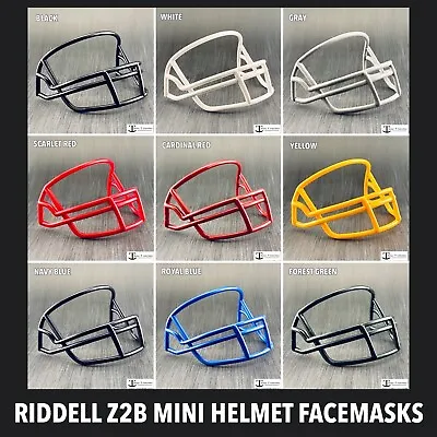 Riddell Z2B Plastic Mini Helmet Facemask Replacement Throwback OPO (13 Colors) • $3.99