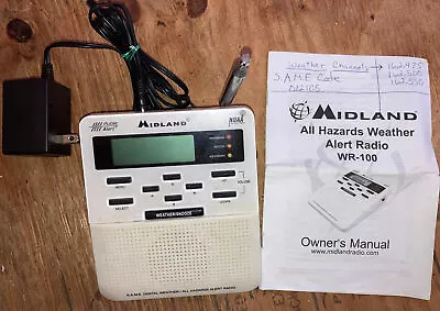 Midland WR-100 All Hazards Weather Radio Public Alert NOAA Emergency • $19