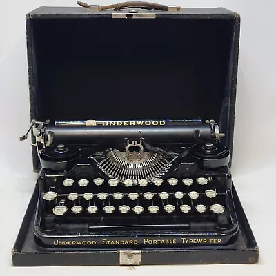 Antique 1920s Underwood Standard Portable Collectible Typewriter • £124.31