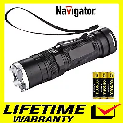 Metal Mini LED Flashlight Torch 1147 Adjustable Focus 3 Light Modes  • $8.99