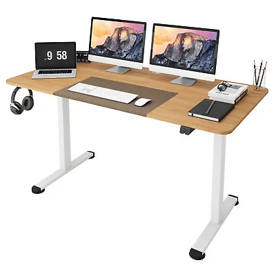 $249.95 • Buy Giantex 140cm Electric Standing Desk Height Adjustable Home Office Table W/ Hook