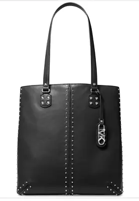 Michael Kors Astor Large Leather North South Tote  BLACK • $468