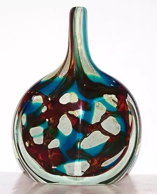 Fabulous Signed 1979 Mdina Michael Harris Art Glass Fish Axe Head 9 1/4  Vase • $324.99