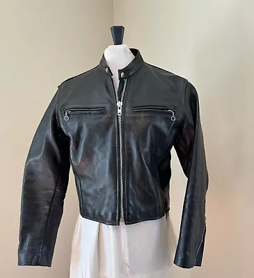Vanson Vintage Black Leather Jacket Size 38 • $399