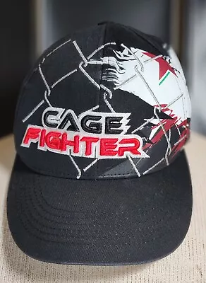 Cage Fighter Size S/M Urijah Faber Baseball Hat CapTek Flex Black California Kid • $25