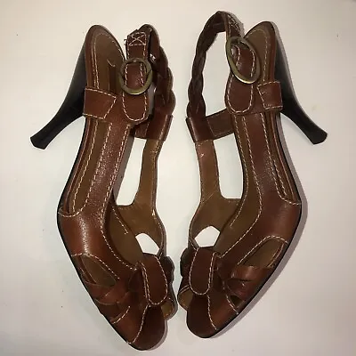 Enzo Angiolini Womens  S7 Heeled Sandals Brown • $10.39