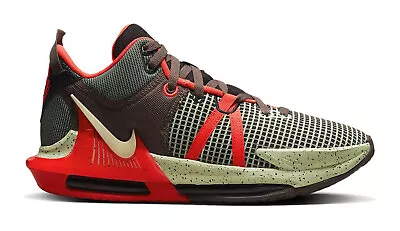 Nike LeBron James Witness VII 7 Black Volt Green Crimson DM1123-001 Sz 13 Men's • $69.99