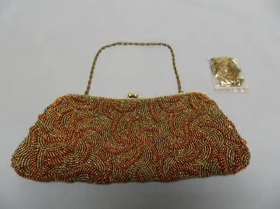 Moni Couture Evening Purse  Clutch Beaded Sz-95  X 4  2 Metal Chain Straps • $24.50