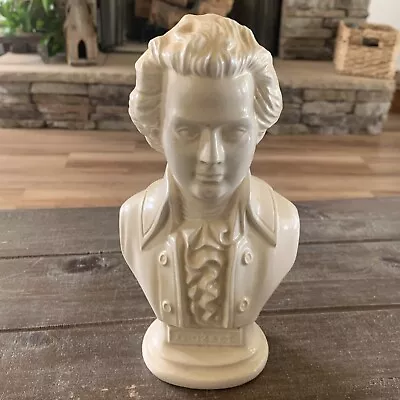 Arnel's Motzart Bust White Ceramic Bust Composer Musician 8-1/2  Tally • $12