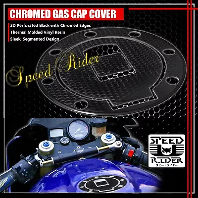 98-99 R1/r6 Yzf/fzr/fj/fjr Perforated Black Gas Cap Fuel Lid Cover Protect Pad • $14.95