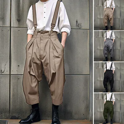 Fashion Mens Sleeveless Long Overalls Jumpsuits Pockets Casual Loose Trousers • $37.99