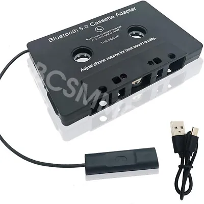 Bluetooth Car Audio Tape Cassette Converter Fit For Apple IPhone Android MP3 CD • $17.90